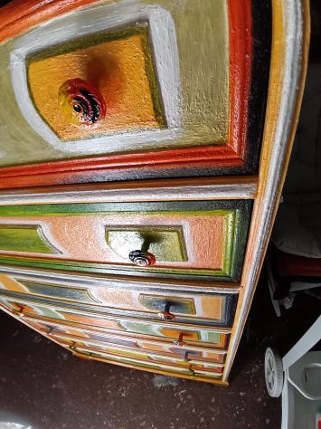 CASSETTIERA ARTISTICA DIPINTA A MANO - Foto 8