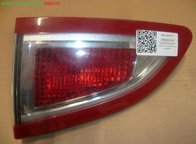 FANALE POST. PARTE INT. D. BORDO ROSSO 265550018R  Parti elettriche  Fanaleria  Fanali  Fanale post. sx. RENAULT - SCENIC X-Mod - 01-08-2009 - 01-10-2