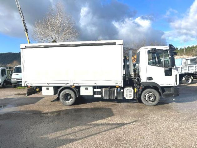 camion iveco eurocargo 100e18 centina telone e gru - Foto 3