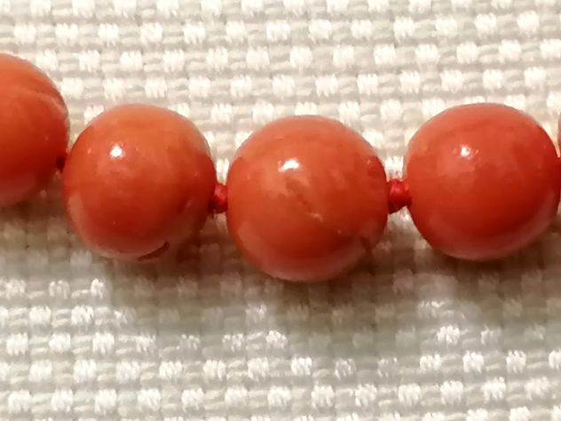 COLLANA SCALARE IN AUTENTICO CORALLO ROSSO MEDITERRANEO CHIUSURA ARGENTO. - Foto 5