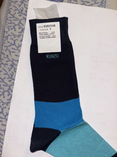 CALZE NUOVE DA UOMO FIRMATE ORIGINALI KENZO,MADE IN ITALY,N’ 42-44,IN COTONE - Foto 7