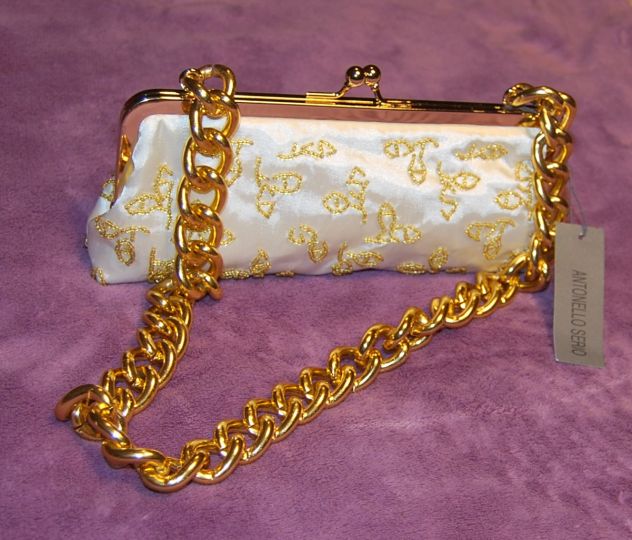 Borsa donna da sera Antonello Serio nuova - Foto 4