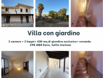 MARSALA- TRAPANI: VILLA 210 MQ + 400 MQ GIARDINO PRIVATO