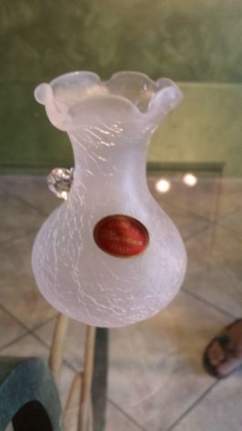 Vasetto Claraluna in vetro decorato a mano e argento - Foto 2