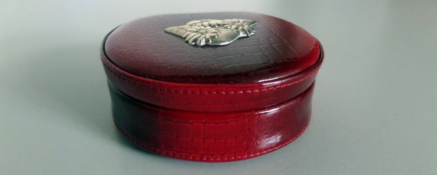 Portagioie con specchietto da borsa, (pelle/argento) come nuovo. - Foto 4