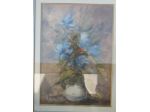 GIANGRANCO FREZZOLINI OLIO SU TELA: FIORI BLU