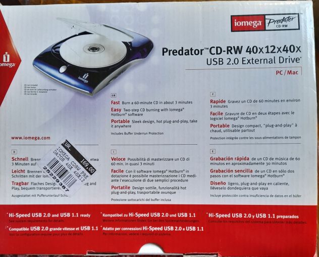 Iomega masterizzatore cd predator RW - Foto 6