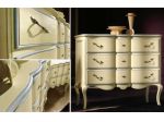 Comò laccato beige cornici celesti - Nuovo