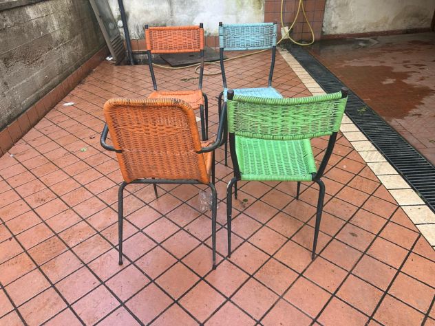 Sedie da Bar in Corda di Plastica Scooby Doo Modernariato anni 60 Vintage - Foto 2