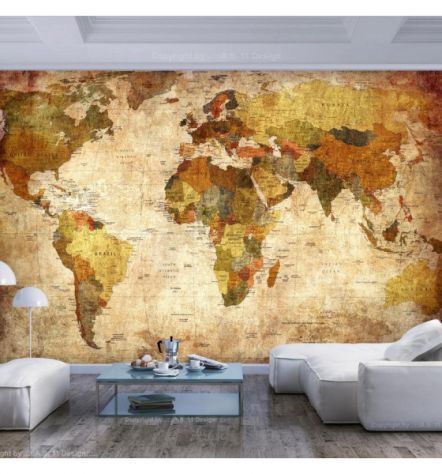 Fotomurale Adesivo Con Un Mappamondo Antico Arredalacasa