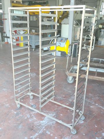 porta teglie carrellato inox usato