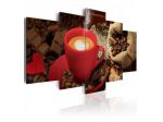 Quadro Col Caffè E Il Cuore Cm. 100x50 E 200x100 - ARREDALACASA