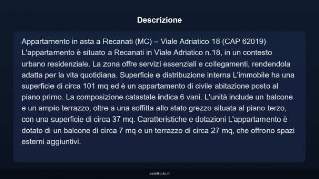 Immobile in asta di 101 m² con più di 5 locali in vendita a Recanati - Foto 4
