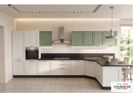 CUCINA ANGOLORE CON PENISOLA COMPRESO DI ELETTRODOMESTICI CUCINE SU MISURA