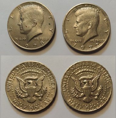 R76- U.S.A.- MONETE RARE CON DIFETTO DI CONIO.