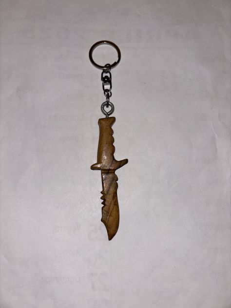 PORTACHIAVI COME NUOVO ARTIGIANALE UNICO HANDMADE INTAGLIATO A MANO UNISEX
