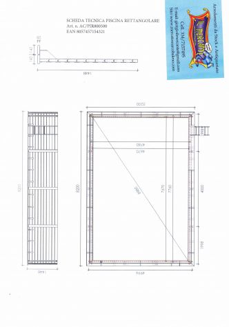 PISCINA RETTANGOLARE CM. 800X500. - Foto 3