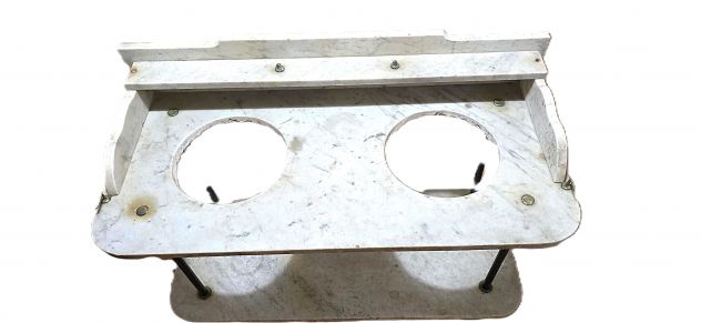 LAVABO IN MARMO CON DOPPIO FORO - Foto 2