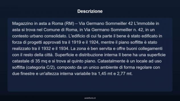 Immobile in asta di 35 m² in vendita a Roma - Foto 4
