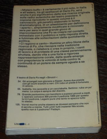 Le commedie di Dario Fo  V,  Mistero buffo Ci ragiono e canto, Einaudi 1977. - Foto 3