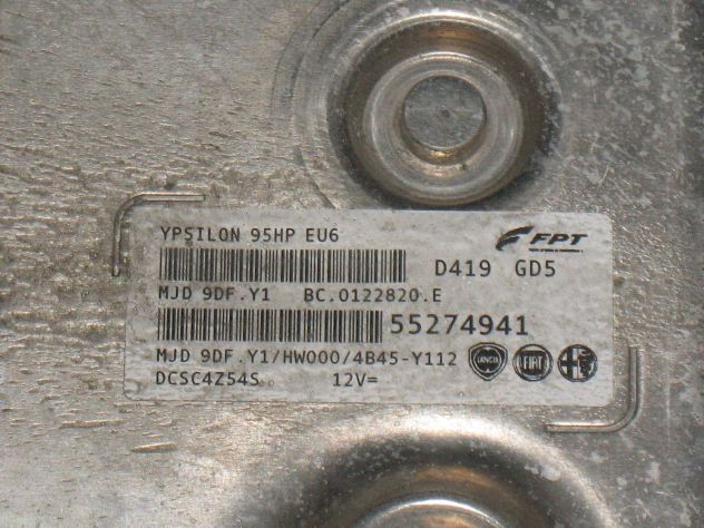 55274941 9DF.Y1 ECU LANCIA YPSILON 95HP 55274941 MJD 9DF.Y1 HW000 MJD9DFY1 - Foto 2