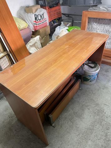 SCRIVANIA IN LAMINATO NOCE - Foto 4