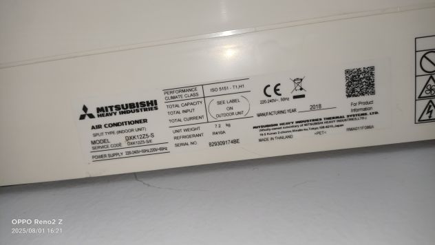 Vendo 4 climatizzatori Mitsubishi Heavy Industries a pompa di calore - Foto 3