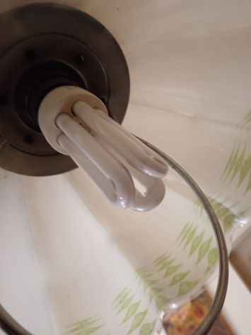 Lampadario in vetro con decorazione verdino anni60 - Foto 2