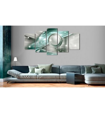 Quadro Cometa Verde Cm.100x50 E 200x100 ARREDALACASA - Foto 2