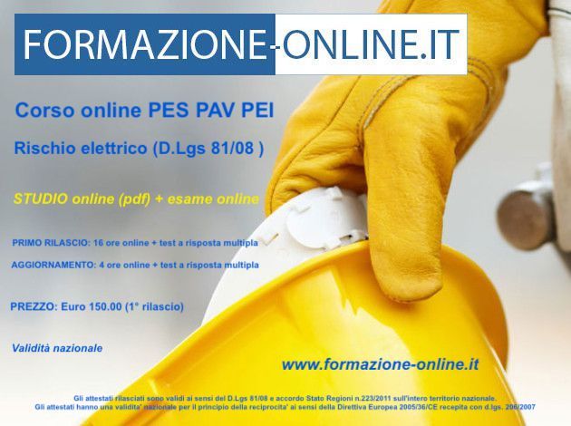 Lavori con rischio elettrico PES-PAV-PEI - SIENA