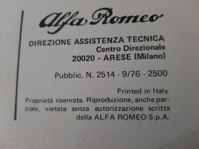 ALFA ROMEO ALFASUD CARATTERISTICHE E PRESCRIZIONI ORIGINALI!!!! - Foto 2