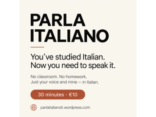 PARLA ITALIANO con un’italiana – conversazione online