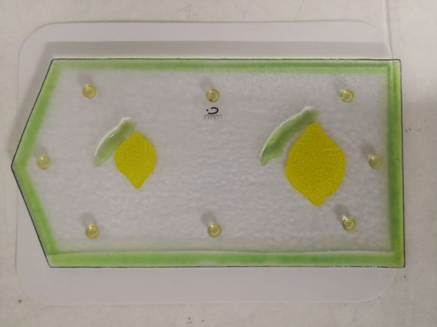 Piatto in vetro decorato, lavorazione artigianale siciliana Cristalleria Italia - Foto 2