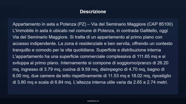 Immobile in asta di 111 m² in vendita a Potenza - Foto 4