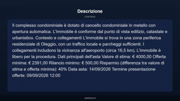 Immobile in asta di 3 m² in vendita a Oleggio - Foto 9