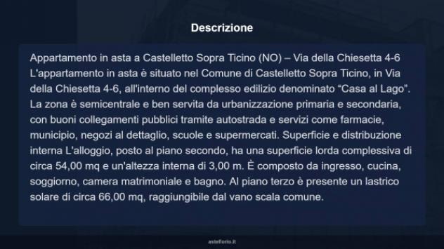 Immobile in asta di 54 m², box auto in vendita a Castelletto Sopra Ticino - Foto 5