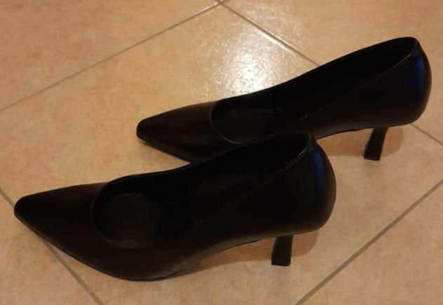 PAIA DI SCARPE ELEGANTI DONNA NERO TACCO 7 CM,N.37 BRAND:NACREE’,VERA PELLE - Foto 5