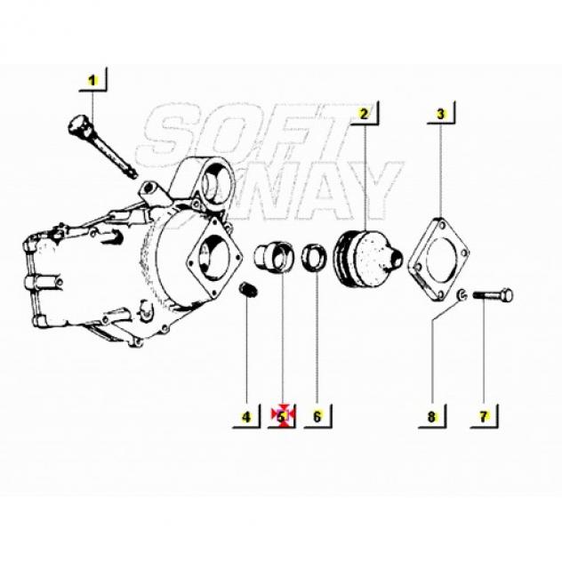 Boccola cuffia tenuta olio Piaggio Ape 50 - 119987 - Foto 4