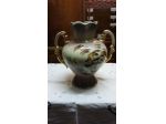 Grande vaso marrone e dorato, ceramica Vintage