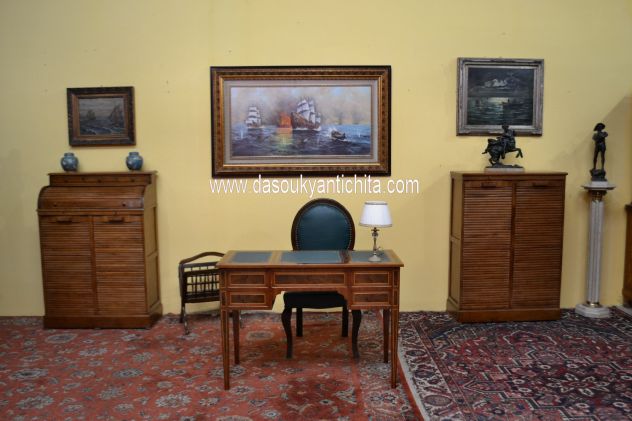 Classificatore a doppia serrandina con piano di scrittura a rullo stile inglese - Foto 6