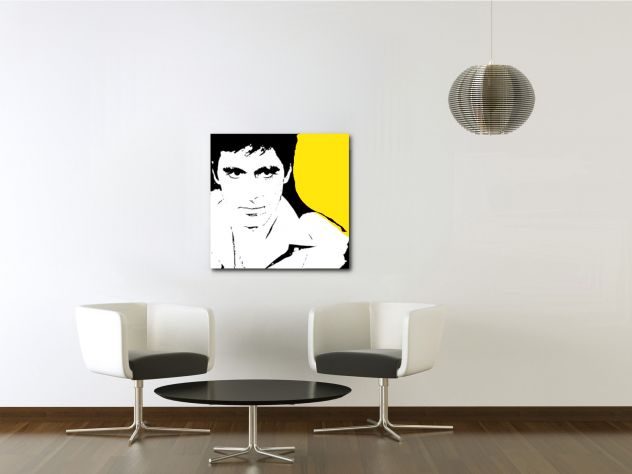 Quadro Scarface dipinto a mano pop art