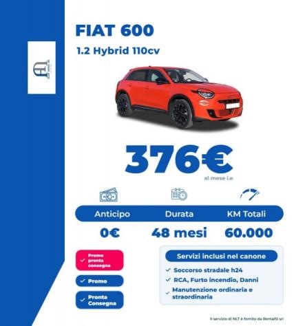 FIAT 600 1.2 hybrid Sport 110cv auto rif. 24182681