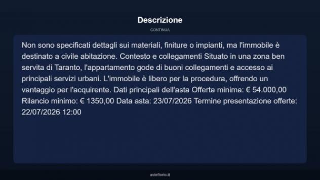 Immobile in asta di 56 m² in vendita a Taranto - Foto 4
