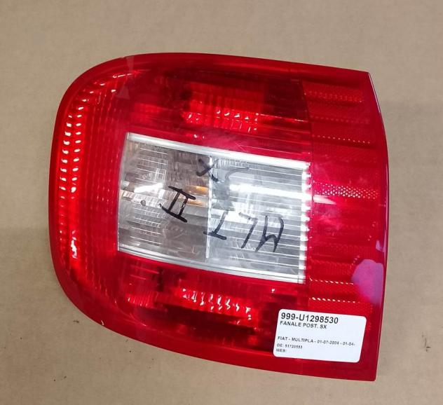 FANALE POST. SX 999-U1298530 Parti elettriche  Fanaleria  Fanali  Fanale post. sx. FIAT - MULTIPLA - 01-07-2004 - 01-04-2012