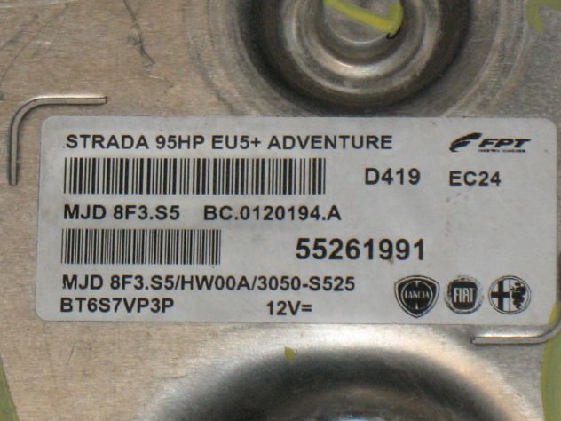 8F3.S5 55261991 ECU FIAT STRADA 95HP HW00A MJD 8F3S5 55261991 - Foto 2