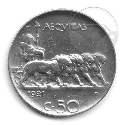ITALIA 1921 Monete 50 centesimi SPL/BB - Foto 3