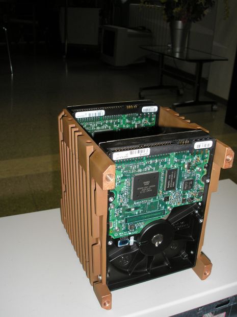 Supporto per 2 HDisk di raffreddamento in rame arigianale - Foto 4