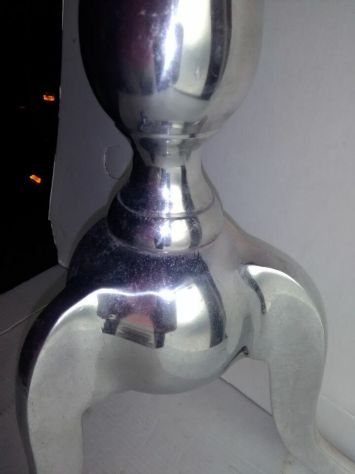 Base per candelabro (?) o altro in alluminio vintage - Foto 3