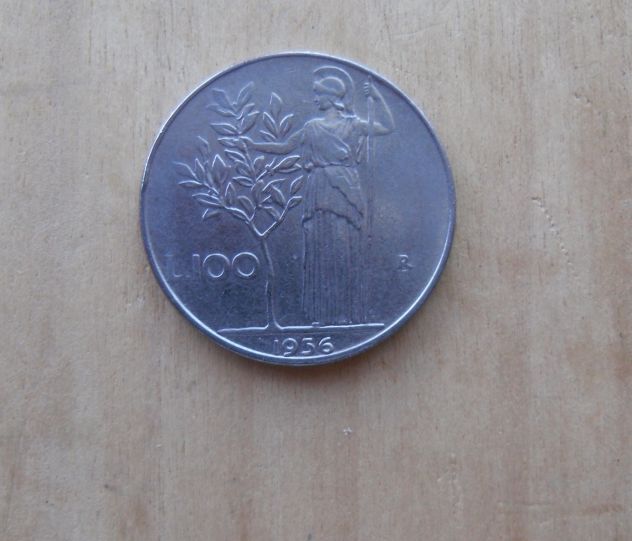 MONETA DEL 1956 LIRE 100 MINERVA MONETA CIRCOLATA - - Foto 2