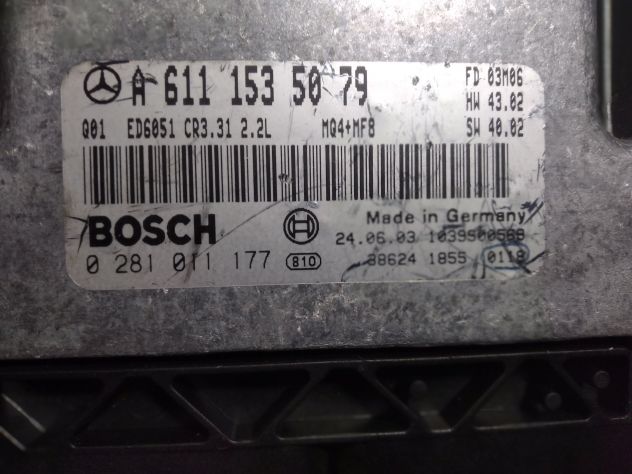 Kit accensione Ecu Mercedes Vito 2.2 Cdi 0281011177 A6111535079 MERCEDES VITO 2 - Foto 7